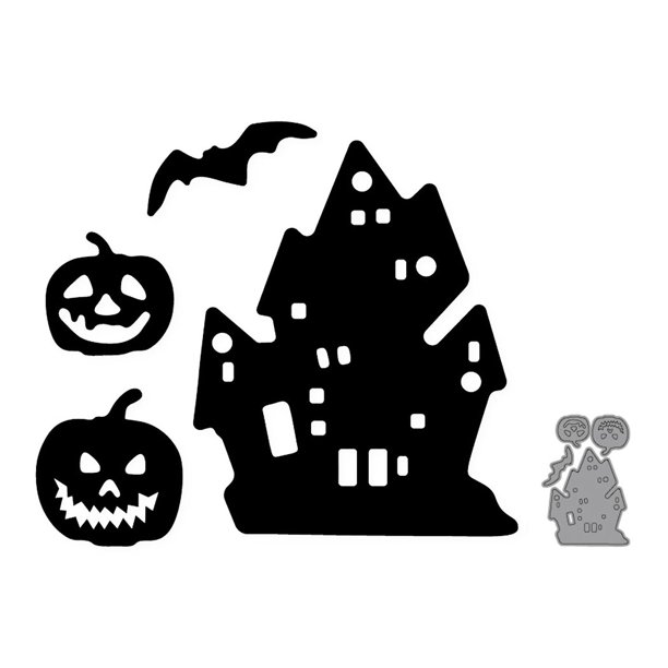 A Troqueles de corte de Metal con calavera de Halloween, plantillas para álbumes de recortes, tarjetas en relieve