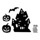 thumbnail image 1 of A Troqueles de corte de Metal con calavera de Halloween, plantillas para álbumes de recortes, tarjetas en relieve, 1 of 5
