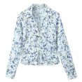 thumbnail image 1 of Mode Femmes Costumes 2 Pcs Chemise Courte à Col Rabattu + Plis Jupe Mode Urbaine Basique, 1 of 30