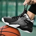 thumbnail image 4 of Bolognifi Men's High Top Basketball Sports Shoes Fashionable Anti Slip Basketball Boots, 4 of 8