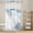 Blue Gray White, variant on Navy Blue Coastal No Hook Shower Curtain with Snap in Liner, Waterproof Fabric Shower Curtains, Grey Red Beige Coral Starfish Nautical Shower Curtain Set Top See Through for Bathroom 72"x78"