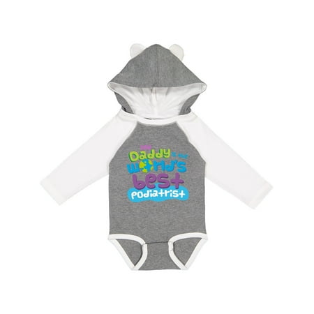 

Inktastic Daddy Worlds Best Podiatrist Gift Baby Boy or Baby Girl Long Sleeve Bodysuit