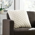 thumbnail image 5 of Better Homes & Gardens Sweater Knit Decorative Square Throw Pillow, 18" x 18", Ivory, 1 per Pack, 5 of 5