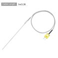 thumbnail image 2 of K Type Thermocouple with Plug, Meter Temperature Sensor Probe -40 to 1100°C(-40 to 2012°F) Stainless Steel, 1x200mm 3.3ft Wire, 2 of 7
