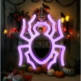thumbnail image 2 of WKSCLPAI Halloween LED Decorative Lights LED Neon Lights Shopping Mall Room Bedroom Layout Posing Ambient Lighting, USB Power Supply, Spider Purple, 2 of 5