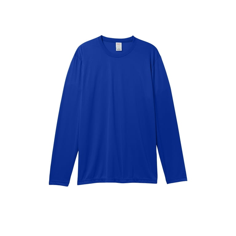 Men's RTF Blue Hooded Long Sleeve Performance Shirt, Size: Small