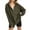 Army Green, variant on GigrtiJin Womens Fashion Long Sleeve Hoodies Oversized Button up V Neck Sweatshirt Side Slit Casual Pullover Tops