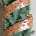 thumbnail image 4 of Northlight Club Pack of 12 Green and Ivory Cardinals Wired Christmas Craft Ribbon Spools 2.5" x 120, 4 of 4