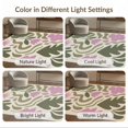thumbnail image 7 of ODIKA 4'x6' Pink Olive Tulip Abstract Design Washable Area Rug Modern Floral Pattern with Organic Shapes for Bedroom, Reading Nook, Pet Friendly & Non-Shedding, 7 of 7