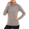 thumbnail image 2 of QATAINLAV Women's Sun Protection Hoodie with Face Mask Summer Lightweight Rash Guards UPF 50+ Thumb Holes Long Sleeve Workout Tops Gray XXXL, 2 of 6