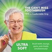 Brilliant Special Soft Round Head Toothbrush for Post Chemo, Surgery, Compromised Oral Health, Softest, Violet, 3 Count