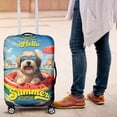 thumbnail image 4 of Hello Summer Old English Sheepdog Pool Day on Watermelon Float Travel Luggage Cover Dog Lover Suitcase Dust Protective Decor - 13008, 4 of 5