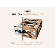 Rise Whey Protein Bars - Mocha Almond | Breakfast Bar & Protein Snack | 14g Protein, 4g Fiber | Just 6 Ingredients | Gluten-Free, Soy-Free | 12 Count