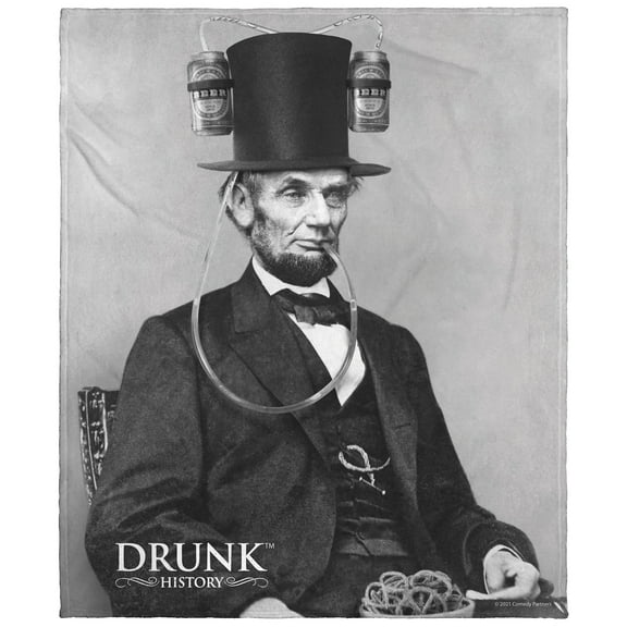 Drunk History Funny Abraham Lincoln Silk Touch Plush Fleece Throw Blanket Wall Scroll