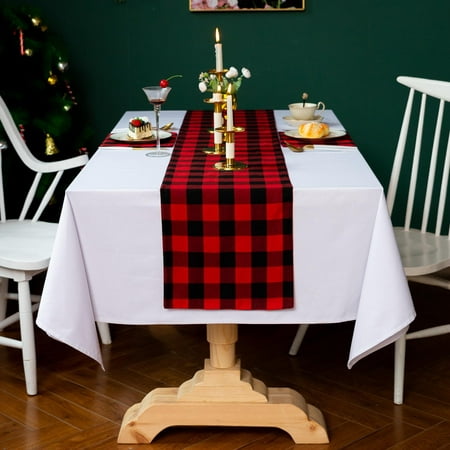 

EJWQWQE Christmas Home Decoion Supplies Knitted Fabric Table Runner Creative Christmas Tablecloth