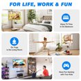 thumbnail image 3 of RTVR Rolling TV Stand with Power Outlet for Home Decor,Strong Tall Mobile TV Cart with Mount Up to 88 lbs,Height Adjustable Portable TV Stand on Wheels for 32-75 inch TVs, White, 3 of 9