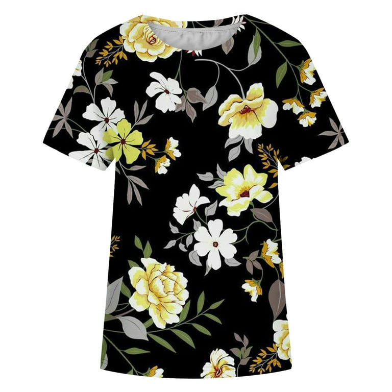  Cozirly Womens Summer Tops 2023 Sexy 3/4 Sleeve Floral