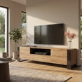 thumbnail image 2 of Woody TV Stand for TVs up to 75", Modern High Gloss 71" Entertainment Center, TV Media Console with Storage Cabinets, 2 of 10