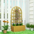 thumbnail image 2 of Outsunny Wooden Raised Garden Bed with Lattice Trellis for Climbing Plants, 2 of 10