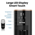 thumbnail image 3 of NFTIGB 36'' Tower Fan with Remote, 70° Oscillating Bladeless Floor Fan for Bedroom, 3 Modes, 12H Timer, Digital Display, Black, 3 of 12