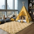 thumbnail image 6 of Homore Geometric Area Rugs for Bedroom Living Room Decor 8' x 10' Light Camel/White, 6 of 9
