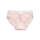 thumbnail image 5 of Bragas de color liso para mujer Hilo transpirable Algodón de tiro medio con ribete de encaje Bowknot Abanopi Rosa claro M, 5 of 5