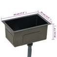 thumbnail image 4 of vidaXL Handmade Kitchen Sink Black Stainless Steel, 4 of 4