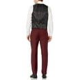 thumbnail image 3 of Adam Baker by Statement Men's Single Breasted Three Piece Shawl Collar Tuxedo - Burgundy - 46R, 3 of 14