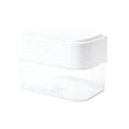 thumbnail image 1 of Push Release Ice Cube Tray with Storage Bin Easy Pop Out Silicone Ice Mold Food Safe BPA Free Refrigerator Freezer Container For Water Juice Soda and Cocktail Ice Cubes, 1 of 8