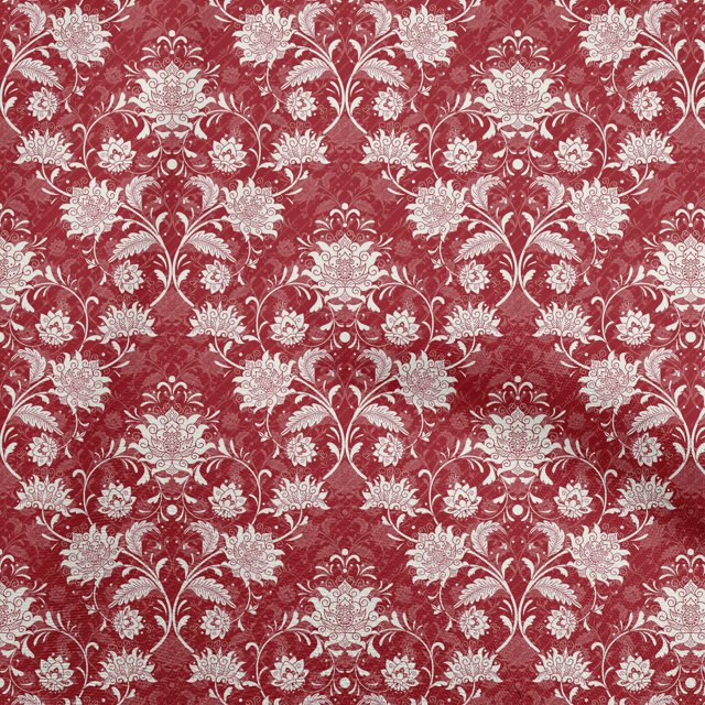 oneOone Silk Tabby Red Fabric Floral Sewing Craft Projects Fabric Prints By Yard 42 Inch Wide