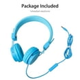 thumbnail image 7 of GLUAAE Kid's Foldable Wired Over-Ear Headphone, Blue, 7 of 7