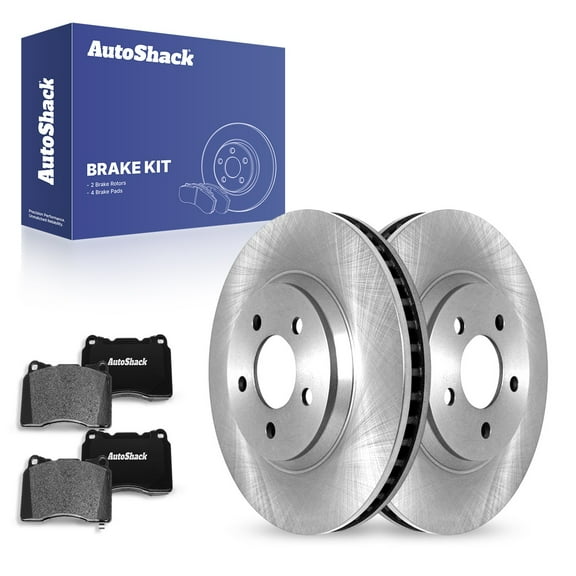 AutoShack 12.45" (316.2 mm) Front Vented Brake Rotors   Ceramic Brake Pads | Replacement for 2007 Ford Mustang 2014 Ford Mustang | 6-PC Brake Kit