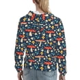 thumbnail image 7 of Daiia Colorful Mushrooms Pattern Women's Fashion Hoodies & Sweatshirts with Kangaroo Pocket Hooded Sweatshirt with Eye-catching Drawstrings-Small, 7 of 7