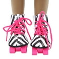 thumbnail image 4 of Accesorios de juguete de moda, zapatos de patín para muñecas de 18 pulgadas (rayas blancas y negras), 4 of 5