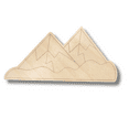 thumbnail image 2 of Unfinished Wood Etched Mountain Range Shape 12" / 1/8", 2 of 2