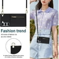 thumbnail image 4 of Crossbody Wallet Case for Samsung Galaxy S23, PU Leather Zipper Handbag Purse Flip Cover with Kickstand Case for Samsung Galaxy S23 ZP Black, 4 of 17