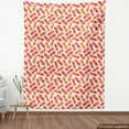 thumbnail image 4 of Orange Fabric by the Yard Upholstery, Vintage Pattern of Tropical Exotic Climate Fruits Pineapples Hawaii Summer Design, Decorative Fabric for DIY and Home Accents, Orange White by Ambesonne, 4 of 5