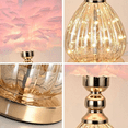 thumbnail image 5 of Plug-in Feather Bedside Lamp – Golden Base, Soft Warm Light, 5 of 7