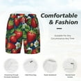 thumbnail image 5 of Gaeub Strawberry2 Mens Swim Trunks Stretch Beach Shorts Quick Dry for Men Swim Shorts Swimwear with Pockets- Large, 5 of 9
