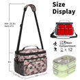thumbnail image 6 of Lunch Box Pioneer Flower Floral Print Pattern Insulated Lunch Bag for Women Men,Medium Leakproof Lunchbox Cooler Bag Adjustable Strap,10 X 6.7 X 8 Inches, 6 of 6
