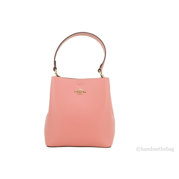 Coach Women's Small Pebbled Leather Town Bucket Crossbody Handbag (Taffy)