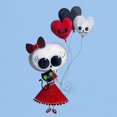 thumbnail image 3 of CafePress - Cute Skeleton Girl With Spooky Balloons T Shirt - Men's Classic Graphic T-Shirt, 3 of 4