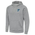 thumbnail image 2 of Men's Antigua Heather Gray St. Louis Blues Victory Pullover Hoodie, 2 of 3