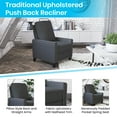 thumbnail image 4 of Emma + Oliver Gray Fabric Upholstered Push Back Recliner with Nailhead Trim and Pop Out Footrest for Living Room, Den & Bedroom, 4 of 14