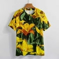 thumbnail image 5 of Lily Floral Tulips T Shirt Flower Print Cool T Shirts Short Sleeve Casual Tshirt Summer Pattern Clothing Big Size XL 6XL, 5 of 7