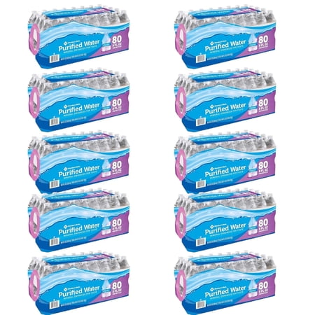 PACK OF 10 Purified Water 8 oz. bottle, 80 pk -Small Bottles Of Water