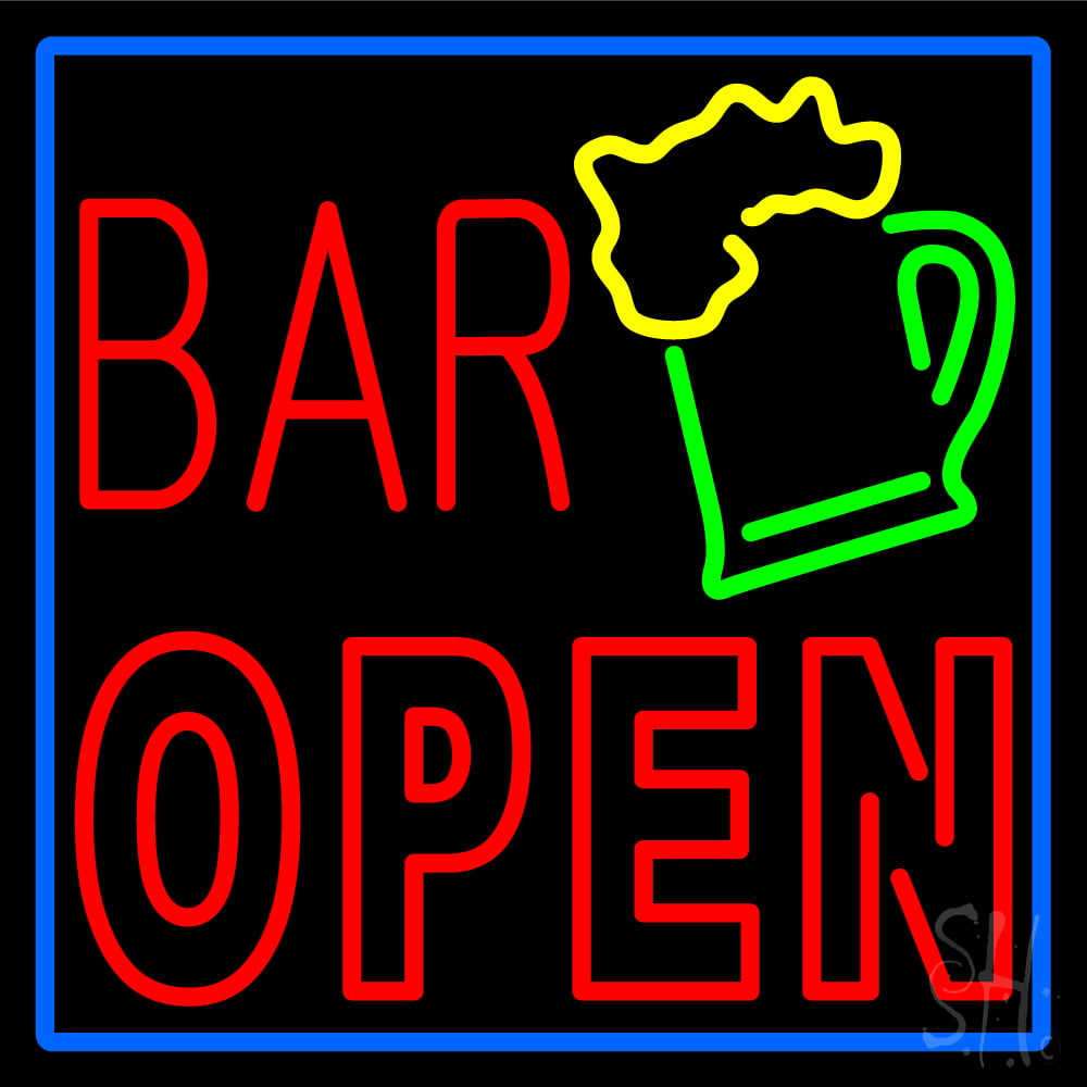 Open Cafe Coffee Pizza Neon Sign Lamp Light Acrylic Beer Bar With Dimmer 
