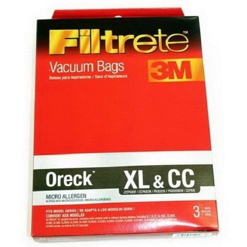 3M FILTRETE 68710-6 PK VACUUM CLEANER BAGS XL & CC ORECK 0126276 3 