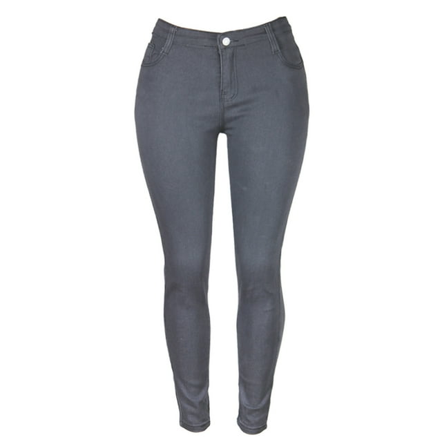 Pantalon Skinny Grande Taille pour Femmes Mode Crayon Décontracté