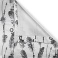 thumbnail image 5 of Ambesonne Tribal Grommet Curtain, Black White Boho Feather, 50" x 84", Charcoal Grey White, 5 of 6